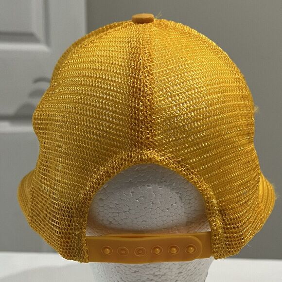 Vintage Semi Pro Football Team Hat Las Vegas Trojans Yellow SnapBack - Picture 2 of 3